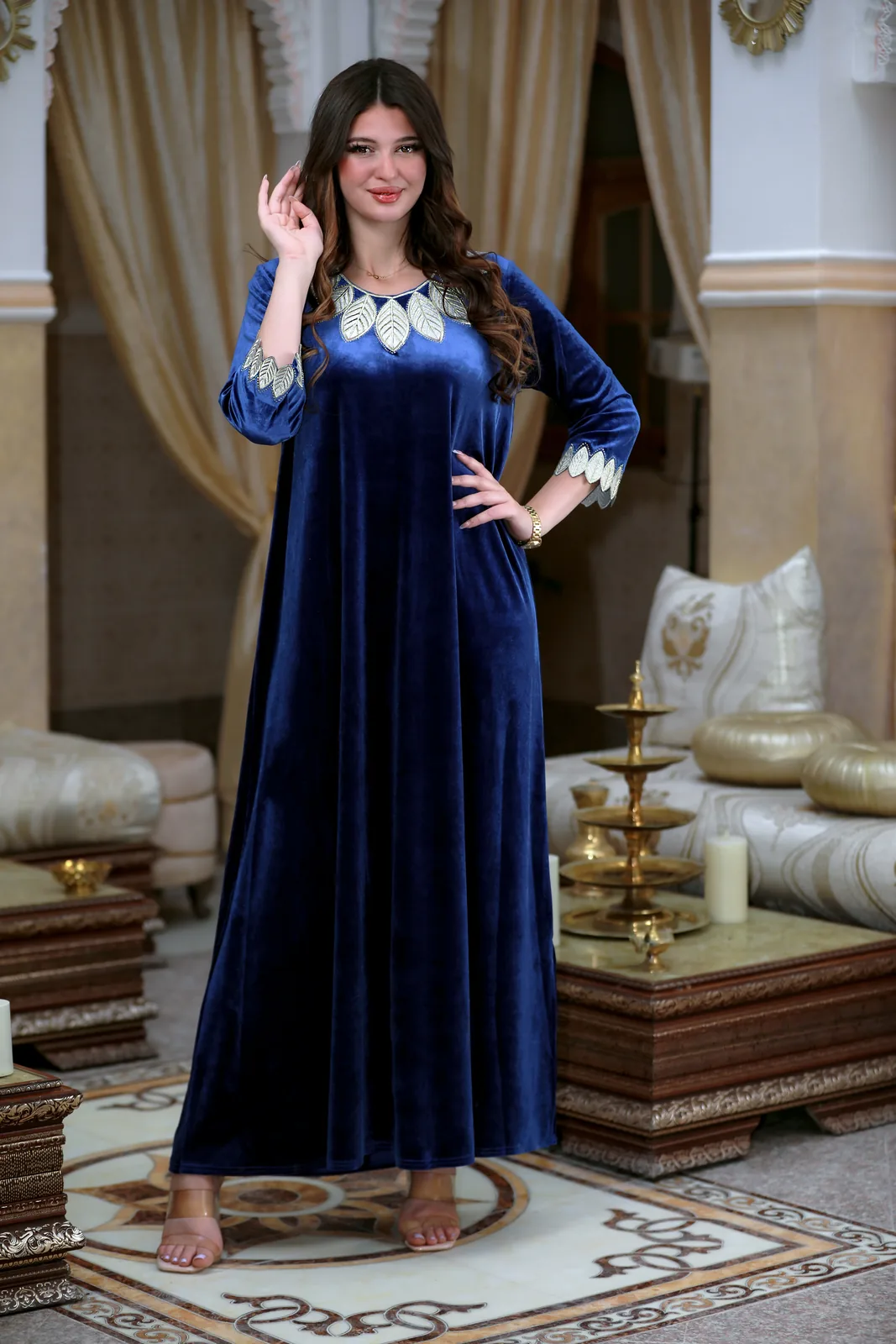 جبة قطيفة- code 25  - blue