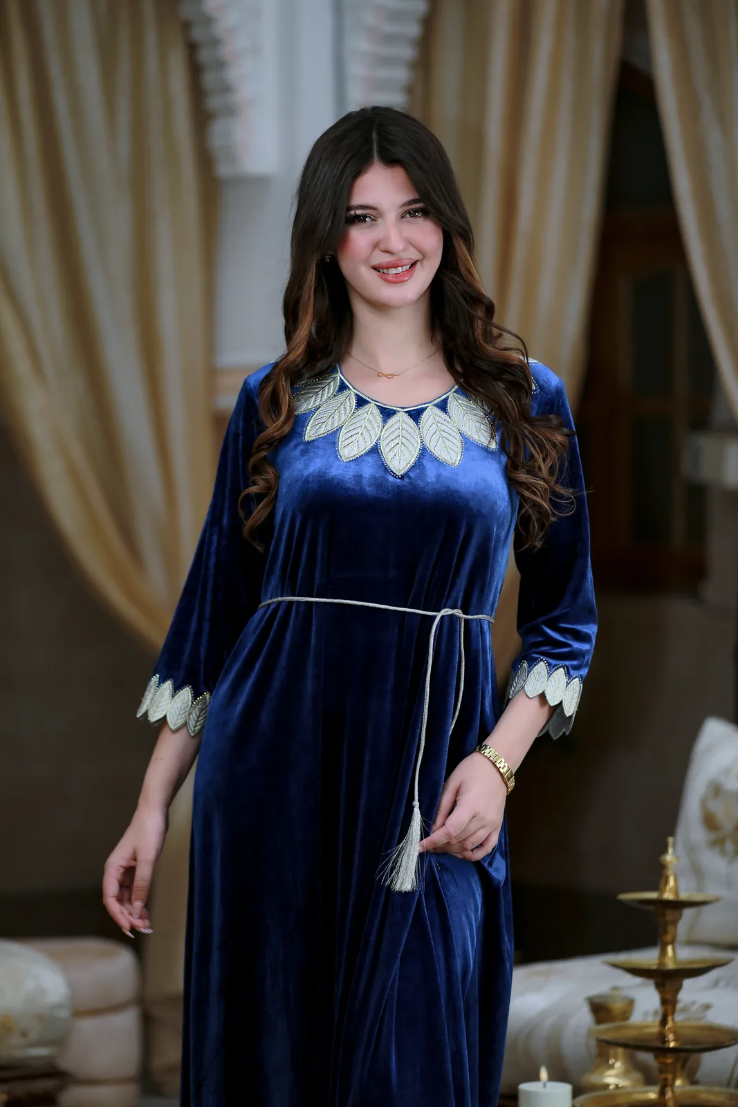 جبة قطيفة- code 25  - blue