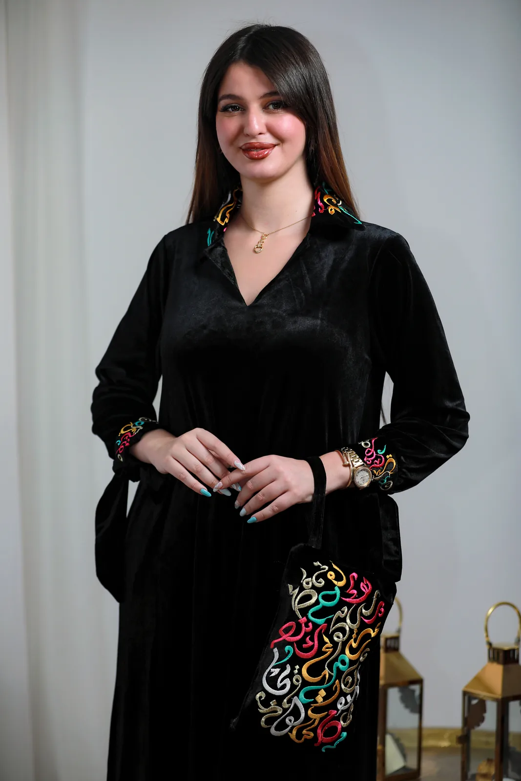 جبة قطيفة Noir كود 38