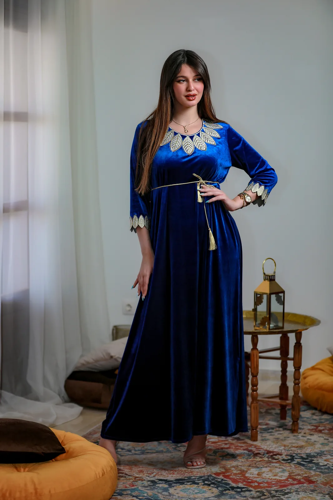 جبة قطيفة- code 25  - blue