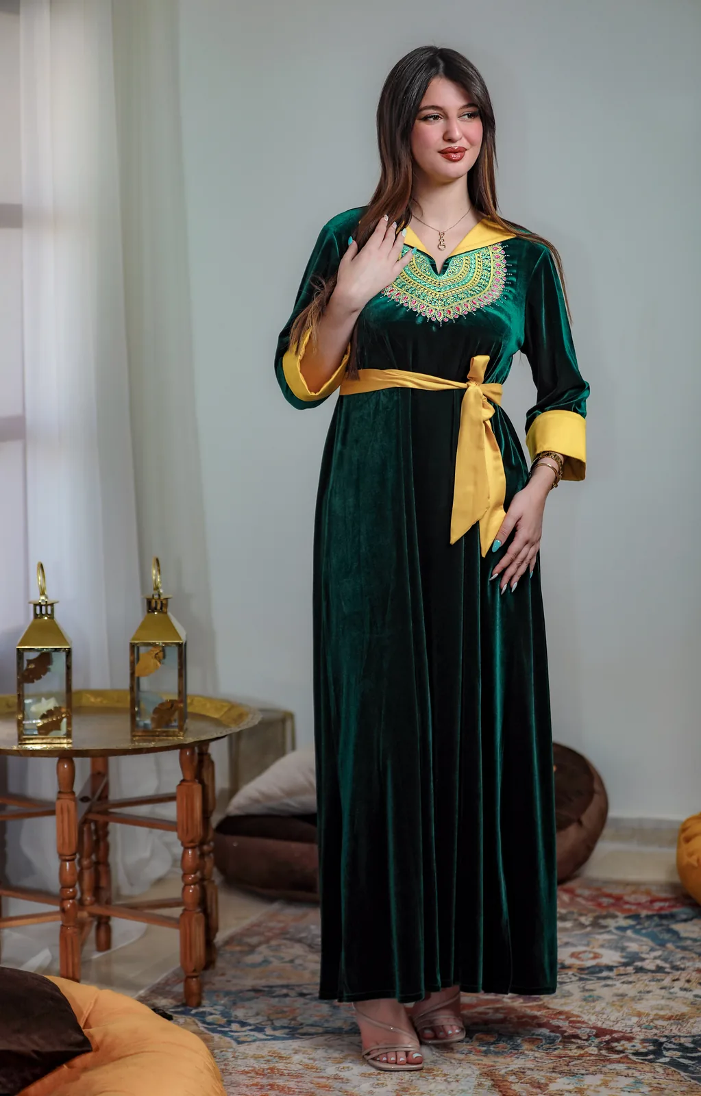 جبة قطيفة Vert- كود 31