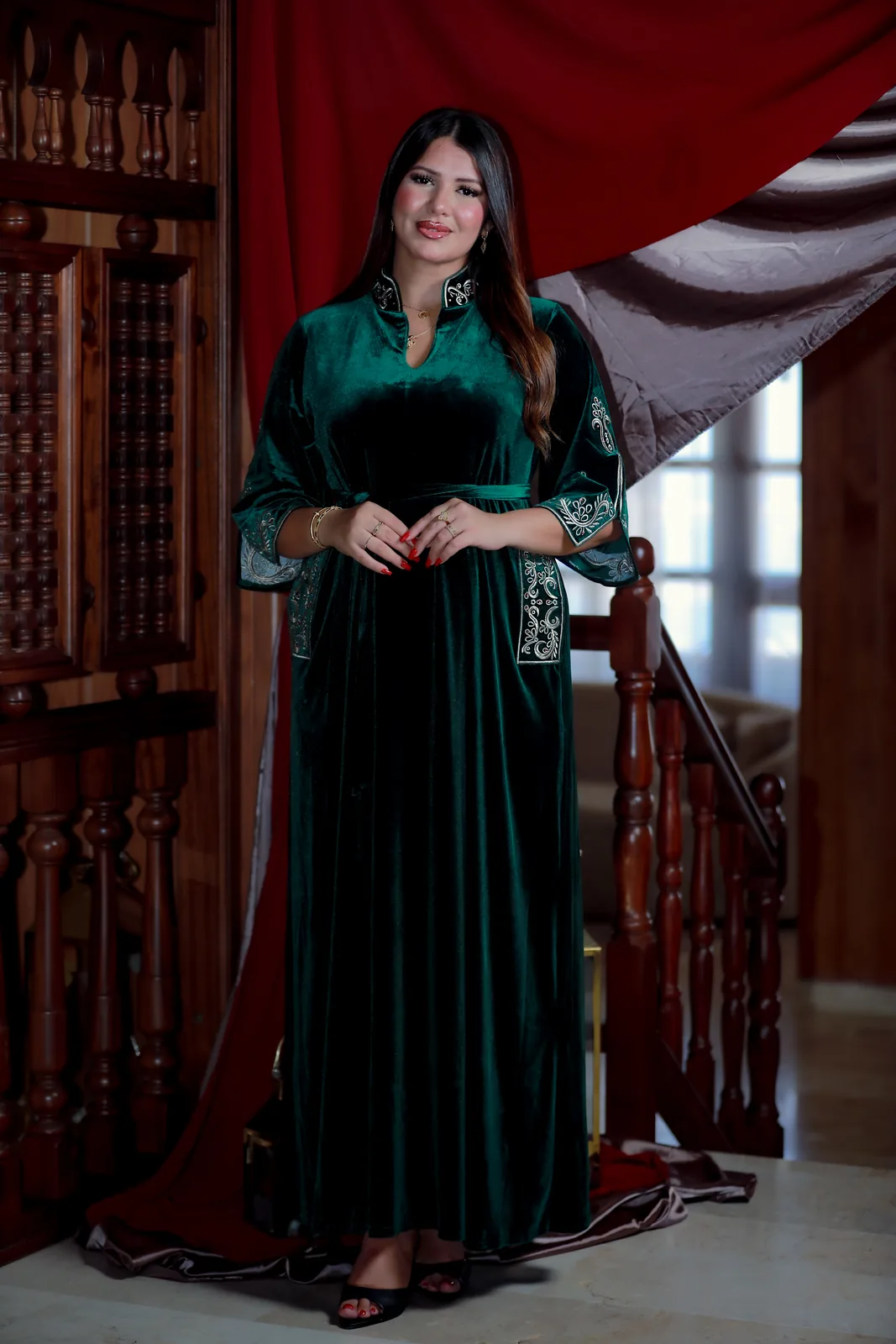 جبة قطيفة Vert كود 36