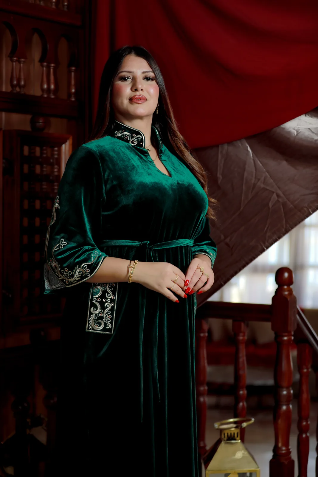 جبة قطيفة Vert كود 36