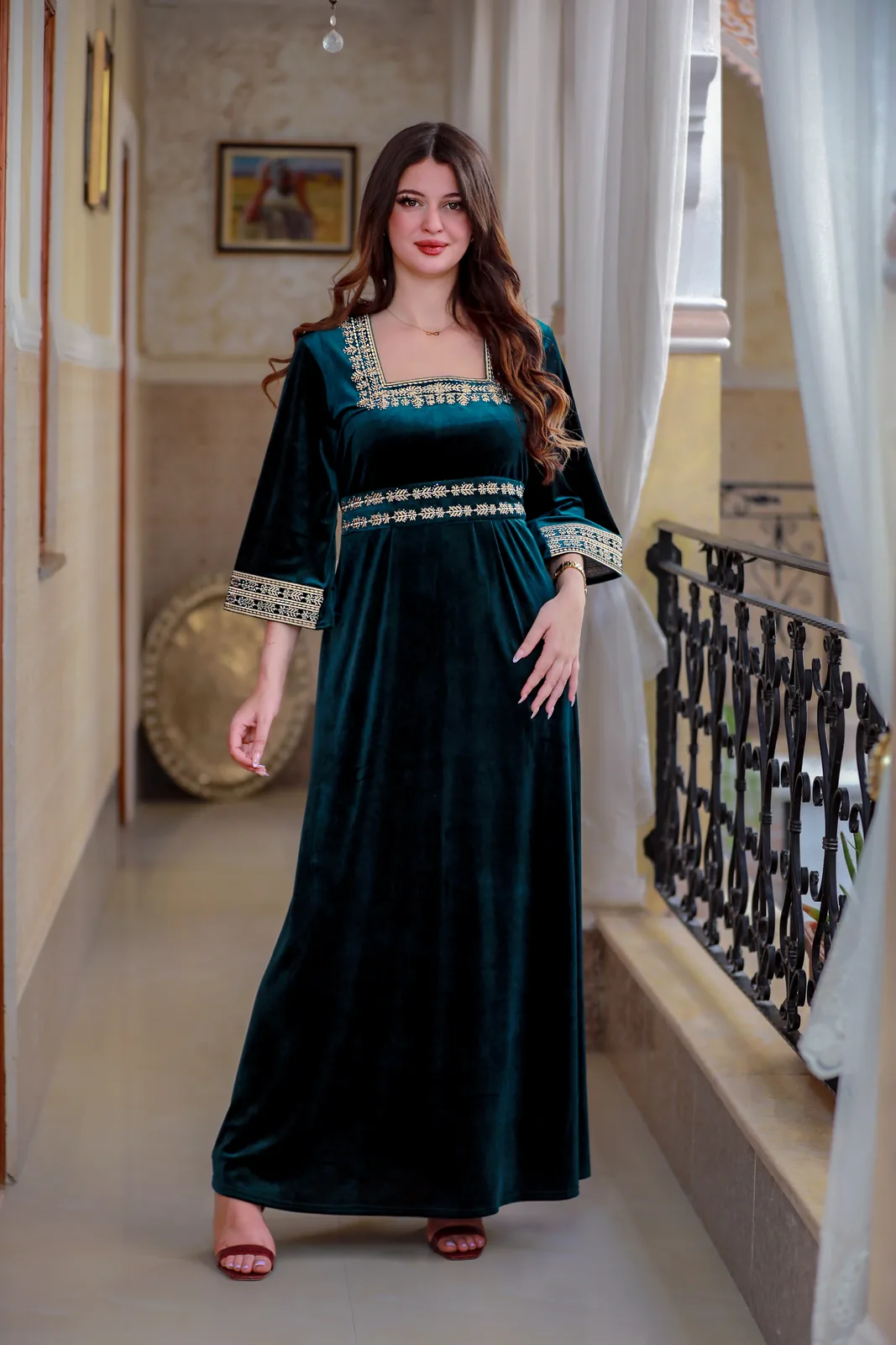 جبة قطيفة  Vert - كود 30