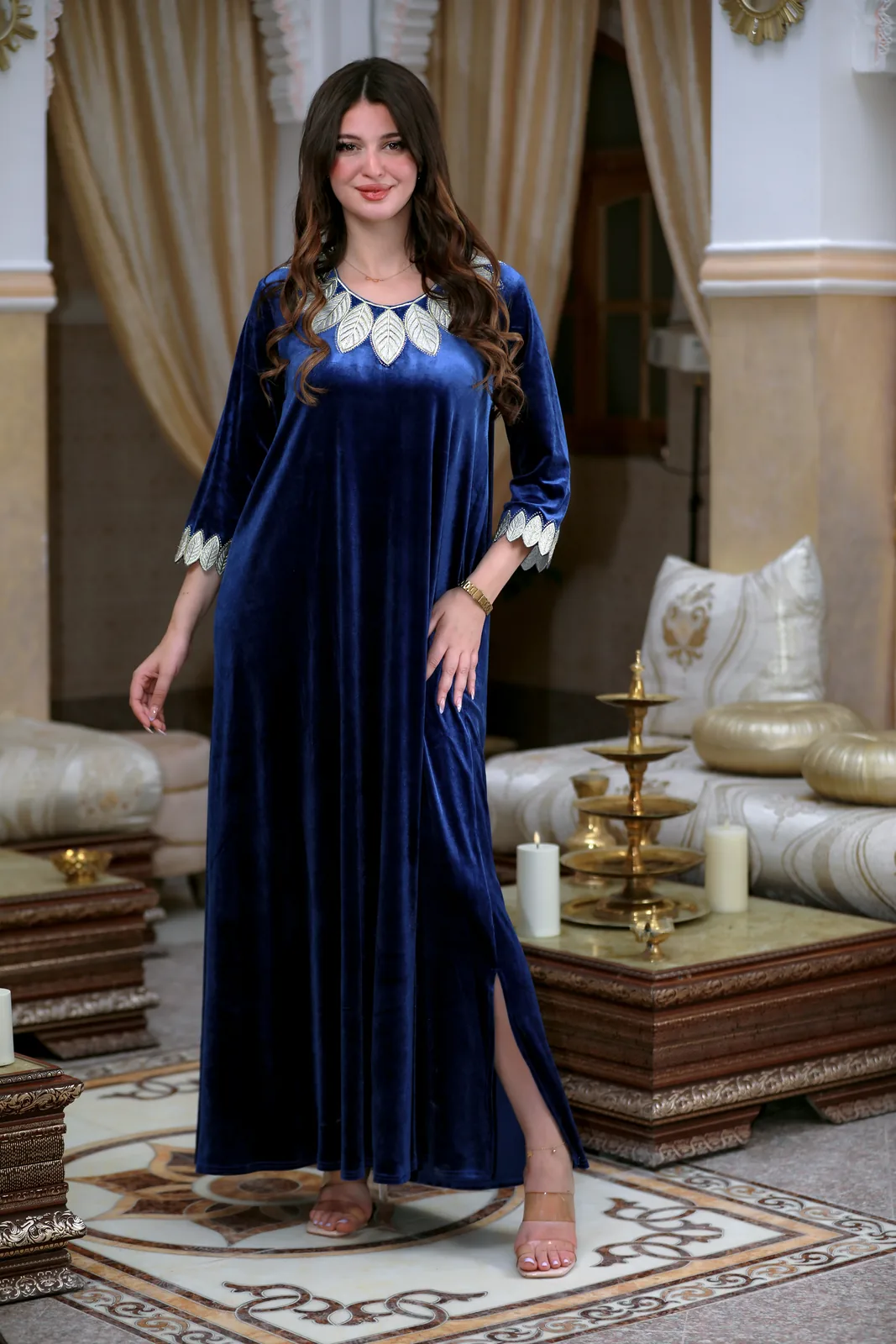 جبة قطيفة- code 25  - blue